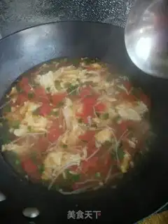 Make Tomatoes, mushroom and egg soup step 14
