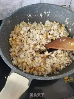 Make Frozen beans and fried rice step 4