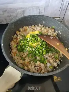 Make Frozen beans and fried rice step 5