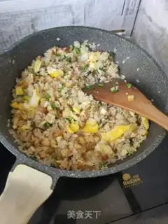 Make Frozen beans and fried rice step 6