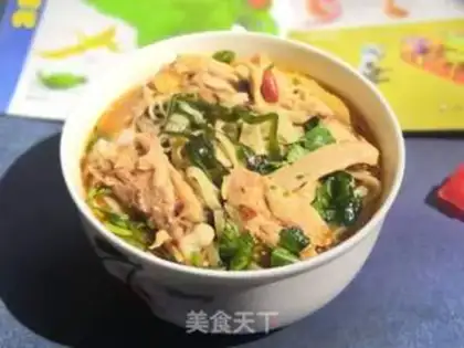 Make Sea-banded chicken noodles step 6