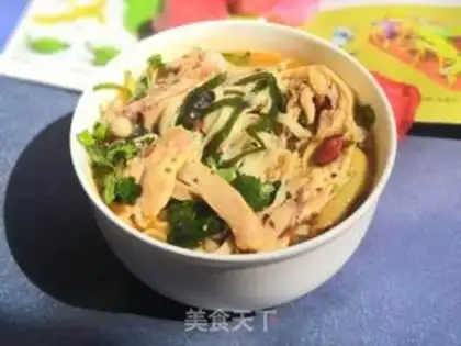 Make Sea-banded chicken noodles step 7