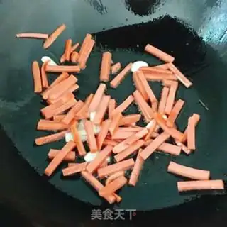 Make Ham sausage fried artemisinin step 3