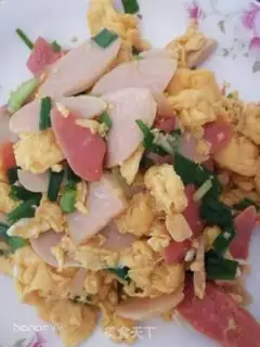 Make Ham sausage fried eggs step 8