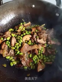 Make A duck with fried beans step 2