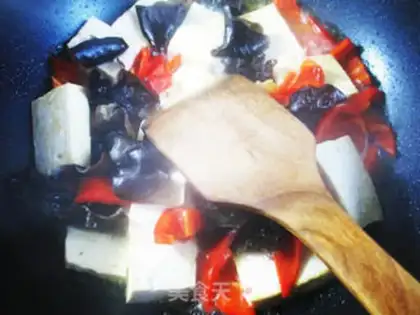 Make ♪ Black-mule red pepper tofu ♪ step 4
