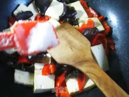 Make ♪ Black-mule red pepper tofu ♪ step 5