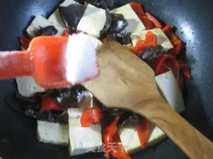 Make ♪ Black-mule red pepper tofu ♪ step 6