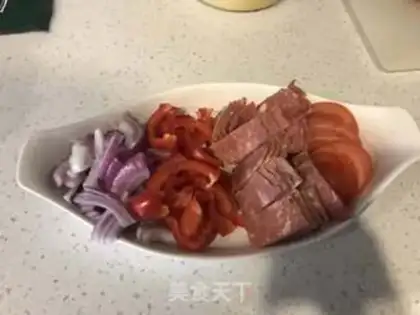 Make Bacon chicken leg pizza step 3