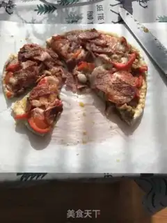 Make Bacon chicken leg pizza step 8