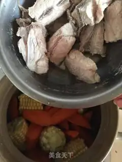 Make Corn carrots, bouquet soup step 4
