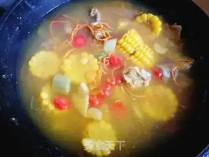 Make Mushroom corn ribs soup step 11