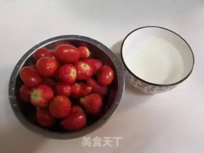 Make Strawberry pudding step 1