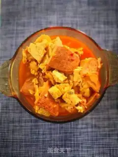 Make Hot cabbage tofu pan step 8