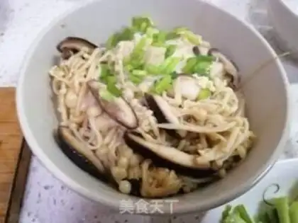 Make Golden mushroom fried eggs step 8