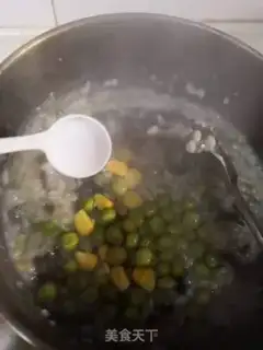 Make Seat corn pea porridge step 2