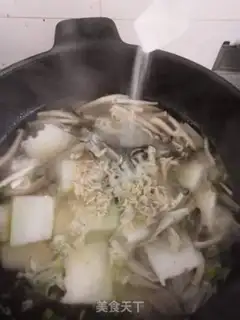 Make Tombo fungus, shrimp soup step 6