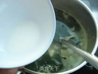 Make A dry soup skirt with tofu soup step 5