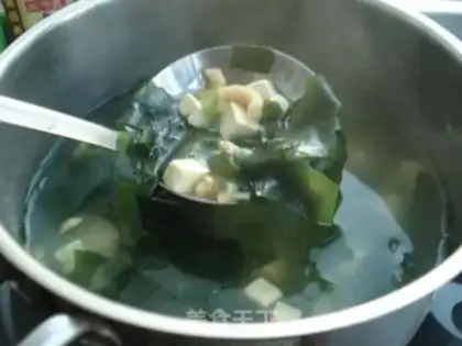 Make A dry soup skirt with tofu soup step 6
