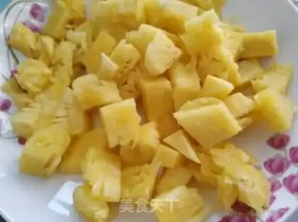 Make pineapple boat fruit salad step 6