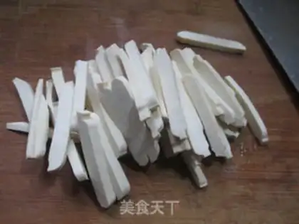 Make Crab mushrooms fried tofu dry step 2