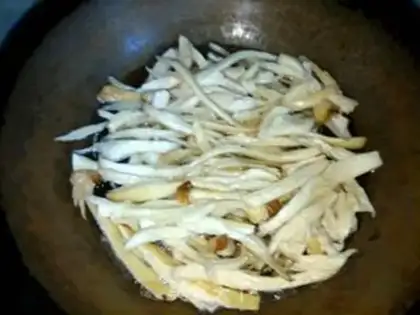 Make Puffing almond mushrooms step 3