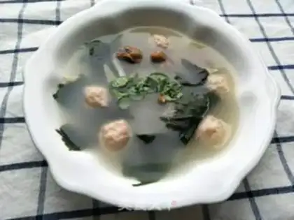 Make Poo-gut shrimp-ball seaweed soup step 7