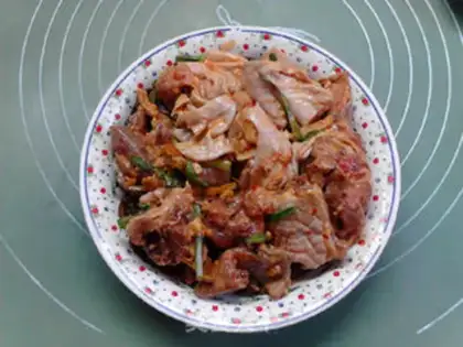 Make Swingy mushroom steam chicken step 12