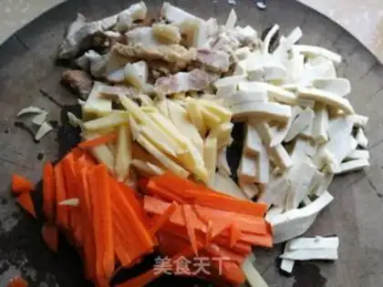 Make A cabbage with powder step 1