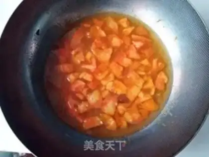 Make Gold-cracking mushroom tomato fat cow soup step 7