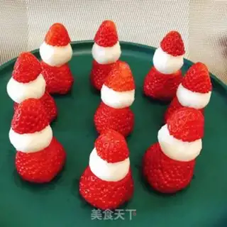 Make Strawberry Snowman step 5