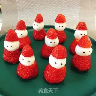 Make Strawberry Snowman step 6