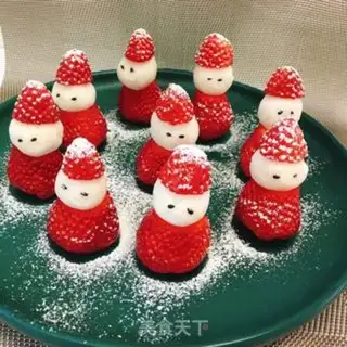 Make Strawberry Snowman step 8