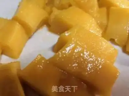 Make Mango coconut juice step 1