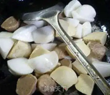 Make Piggy beefball burn radish step 7
