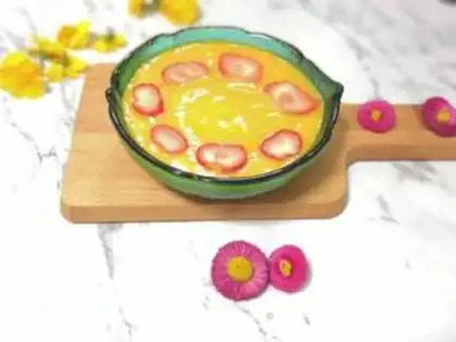 Make Mango juice strawberries step 6
