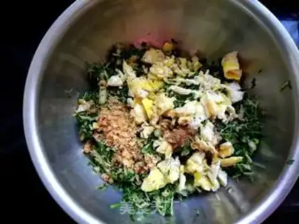 Make Corn pasta eggs and fried dumplings step 12