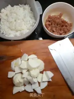 Make Potato-head skinny porridge step 1