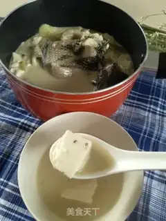 Make Black fish tofu soup step 7