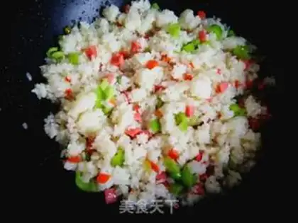 Make Pepper ham and sausage fried rice step 8