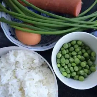 Make Peas fried rice step 0