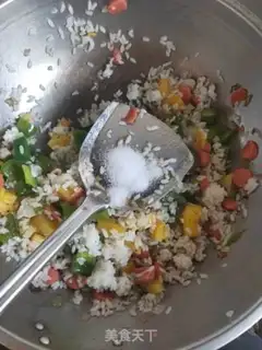 Make Pineapple ham and rice step 4