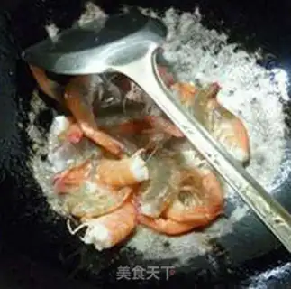 Make Fresh mushrooms and headless shrimp step 6