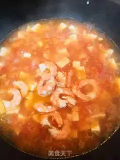 Make Shrimp soup with green tofu tomatoes step 6