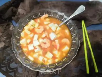 Make Shrimp soup with green tofu tomatoes step 8