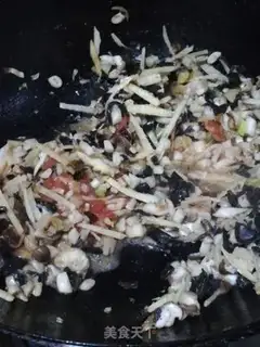 Make violet mushroom noodles step 7