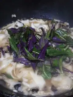 Make violet mushroom noodles step 8