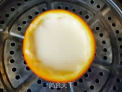 Make Orange steamed eggs step 4