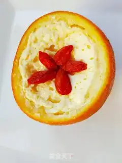 Make Orange steamed eggs step 5