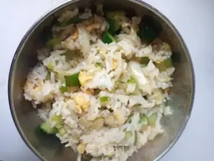 Make Egg fried rice step 7